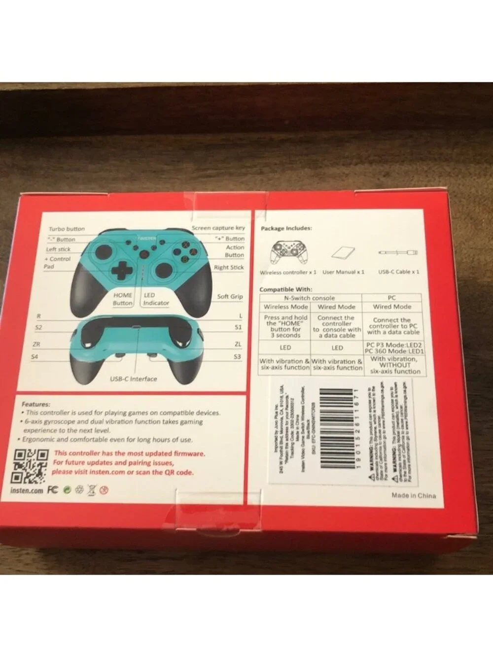 Teal Wireless Controller for Switch/PC